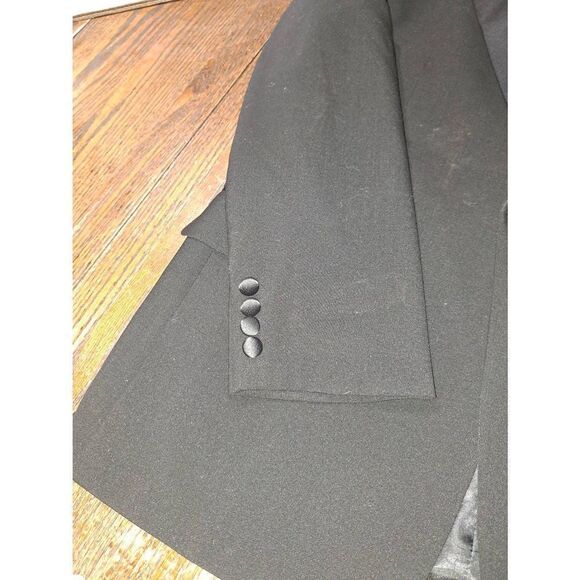 New 41R Gianni la Collezioni Black Wool Tuxedo Suit Sport Coat Jacket Blazer NWT - Picture 5 of 7